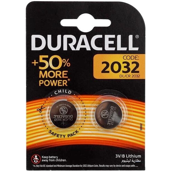 Батарейка Duracell (CR2032, 2 шт.)