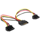 Разветвитель SATA - 2x SATA, 0.15м, Gembird CC-SATAM2F-02