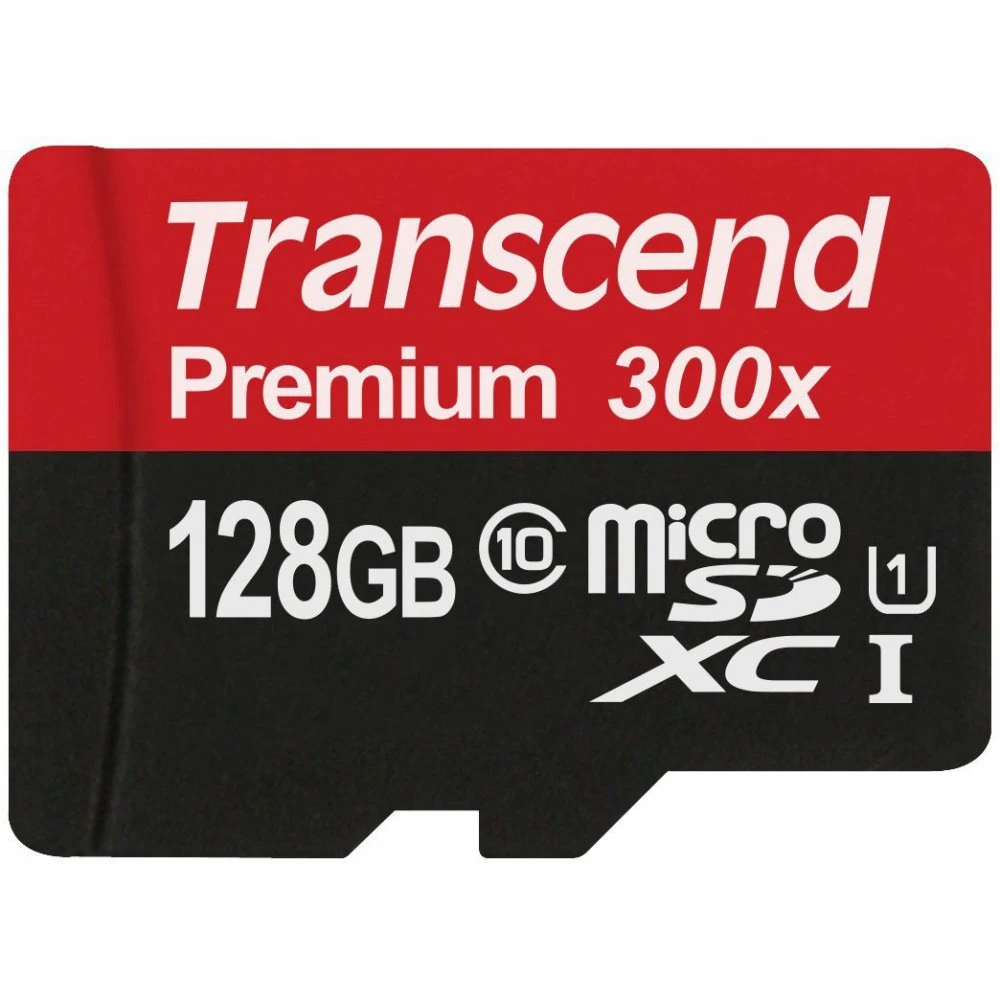 Карта памяти 128Gb MicroSD Transcend + SD адаптер (TS128GUSDU1) - фото 2