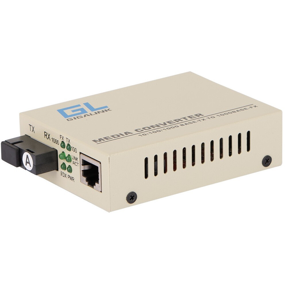 Медиаконвертер GIGALINK/NIKOMAX GL-MC-UTPF-SC1G-18SM-1310