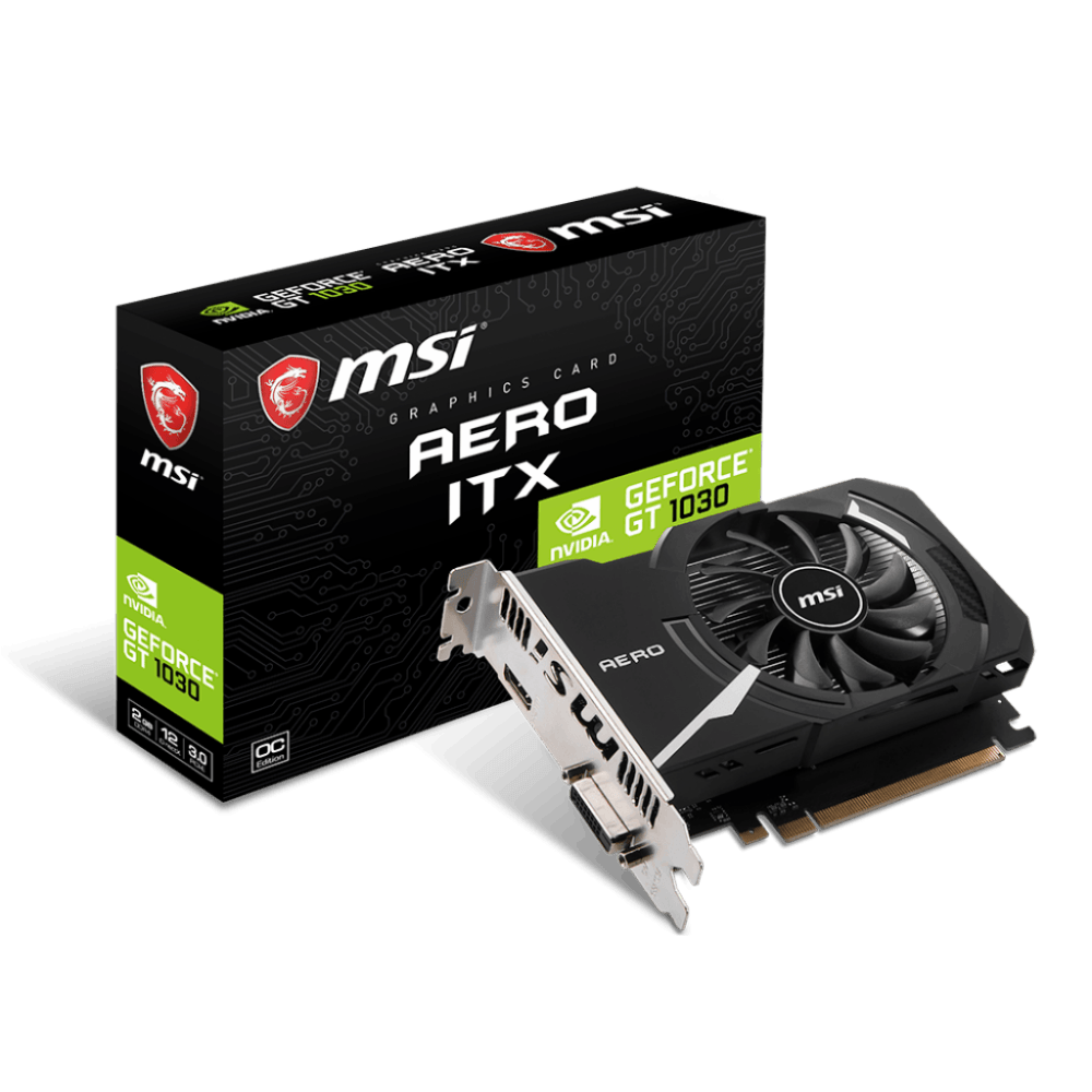 Видеокарта NVIDIA GeForce GT 1030 MSI 2Gb (GT 1030 AERO ITX 2GD4 OC) - фото 4