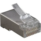 Коннектор RJ-45 Hyperline PLUG-8P8C-U-C6-SH-100, 100 шт.