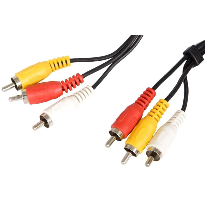 Кабель 3x RCA (M) - 3x RCA (M), 1м, Buro BAAC027-1