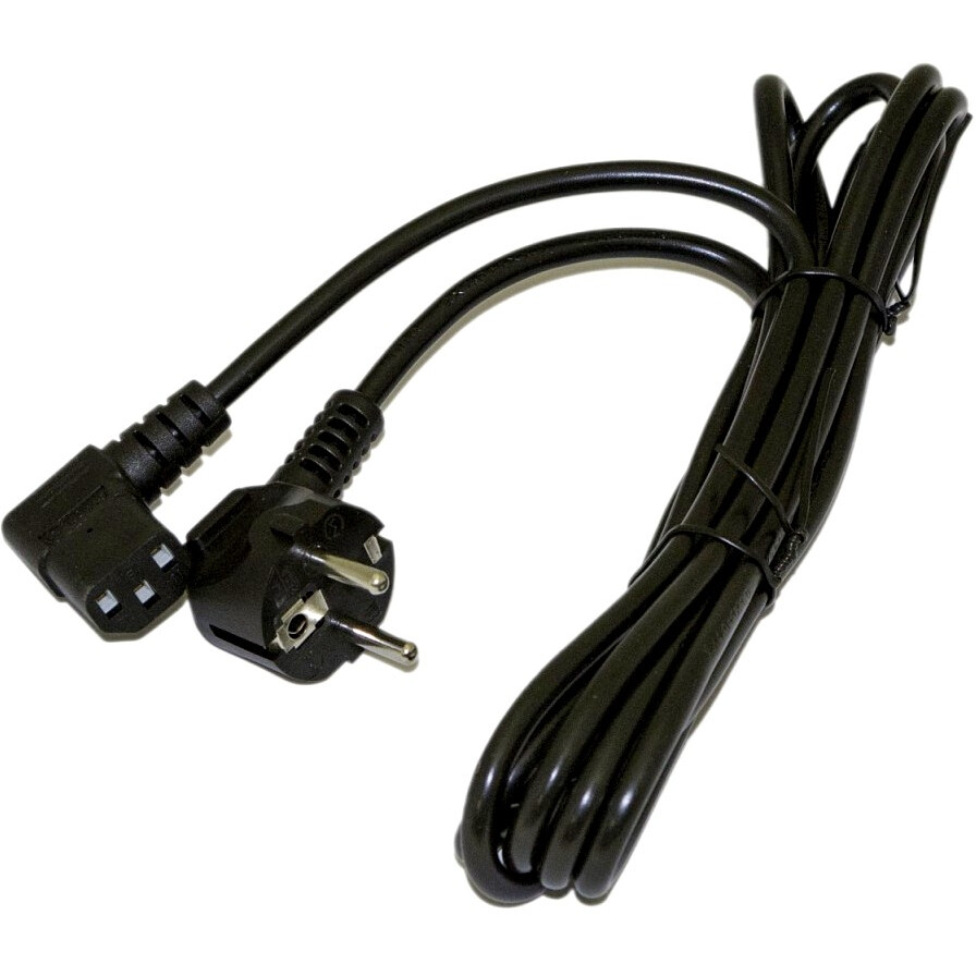 Кабель питания Schuko - C13, 1м, Hyperline PWC-IEC13A-SHM-1.0-BK