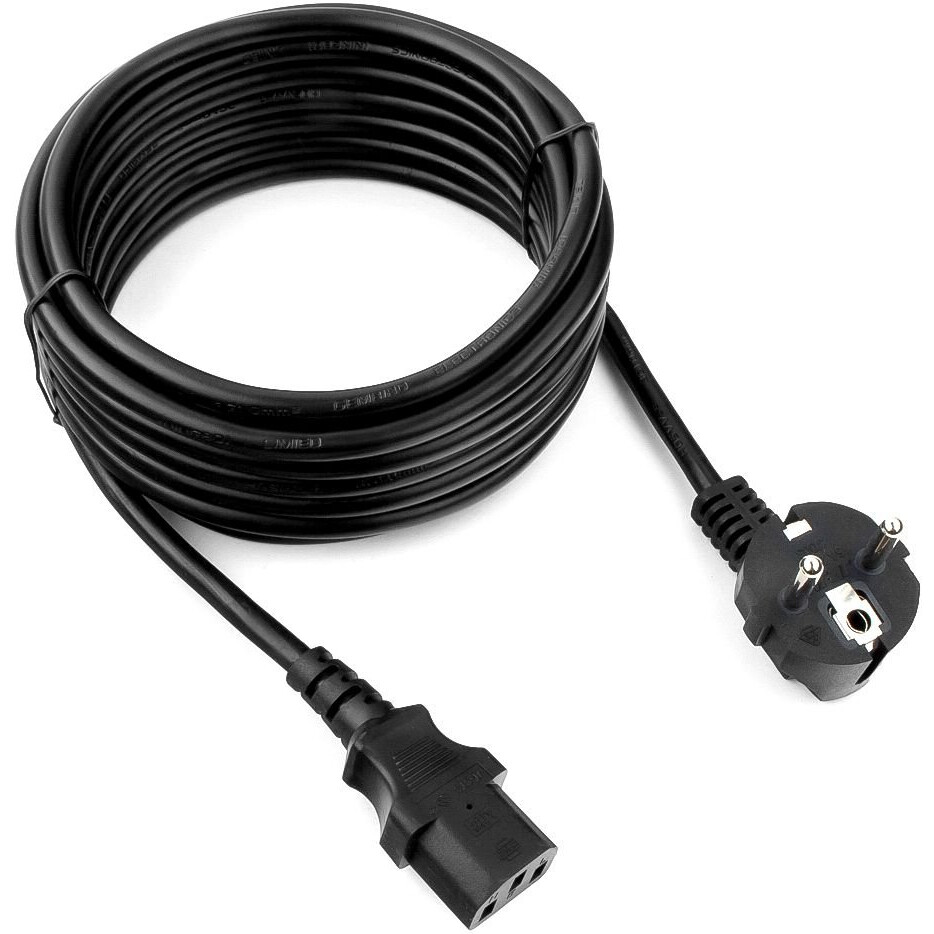 Кабель питания Schuko - C13, 5м, Cablexpert PC-186-1-5M