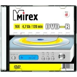Диск DVD-R Mirex 4.7Gb 16x Slim Case (1 шт.) (202363)