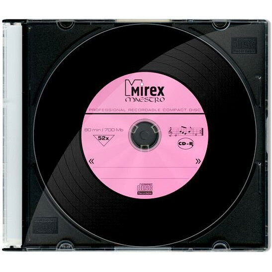 Диск CD-R Mirex 700MB 52x Maestro Slim Case (1 шт.) (203049)