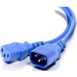 Кабель питания C13 - C14, 1м, Hyperline PWC-IEC13-IEC14-1.0-BL