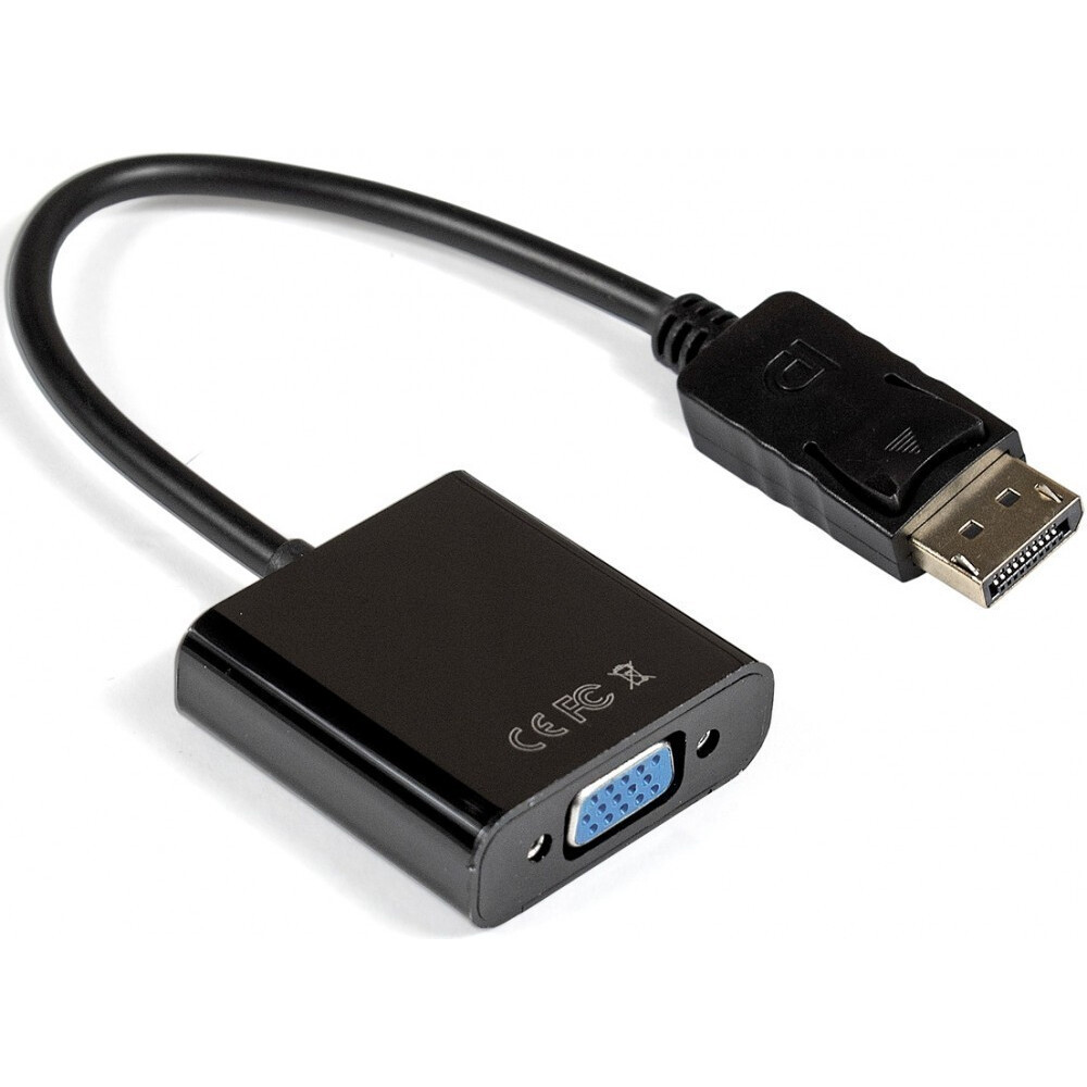 Переходник DisplayPort (M) - VGA (F), 0.15м, ExeGate EX-DPM-VGAF-0.15