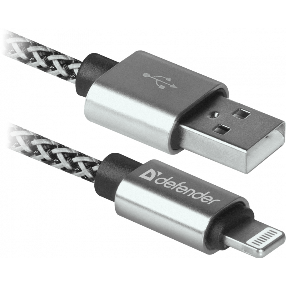 Кабель USB - Lightning, 1м, Defender ACH01-03T PRO (87809)