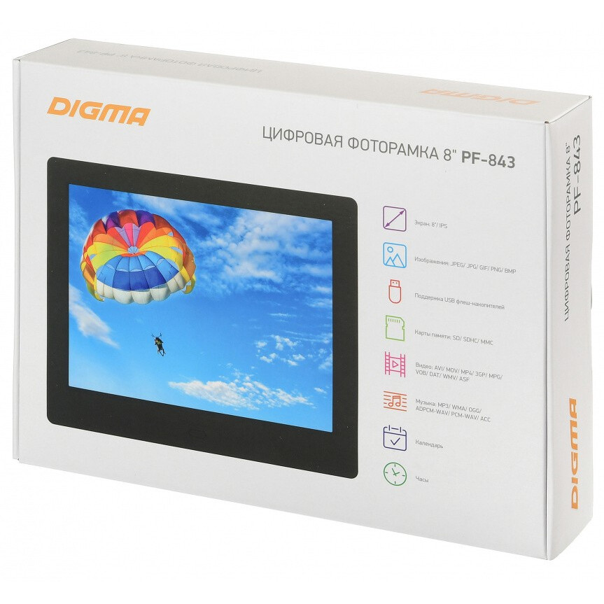 Цифровая фоторамка Digma PF-843 8" Black - PF843BK - фото 8