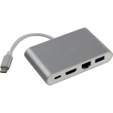 Переходник USB Type-C - HDMI/USB 3.0/RJ-45/USB Type-C, VCOM CU455