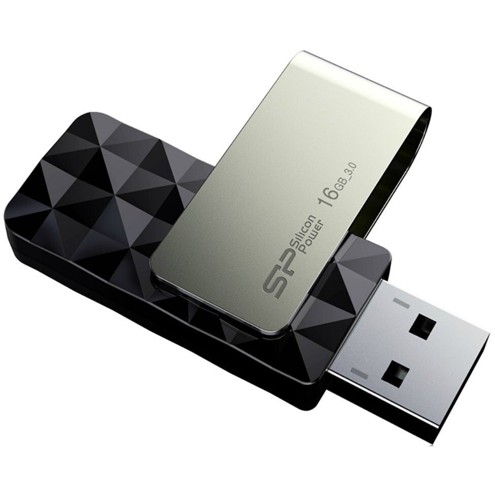 USB Flash накопитель 16Gb Silicon Power Blaze B30 Black (SP016GBUF3B30V1K) - фото 2
