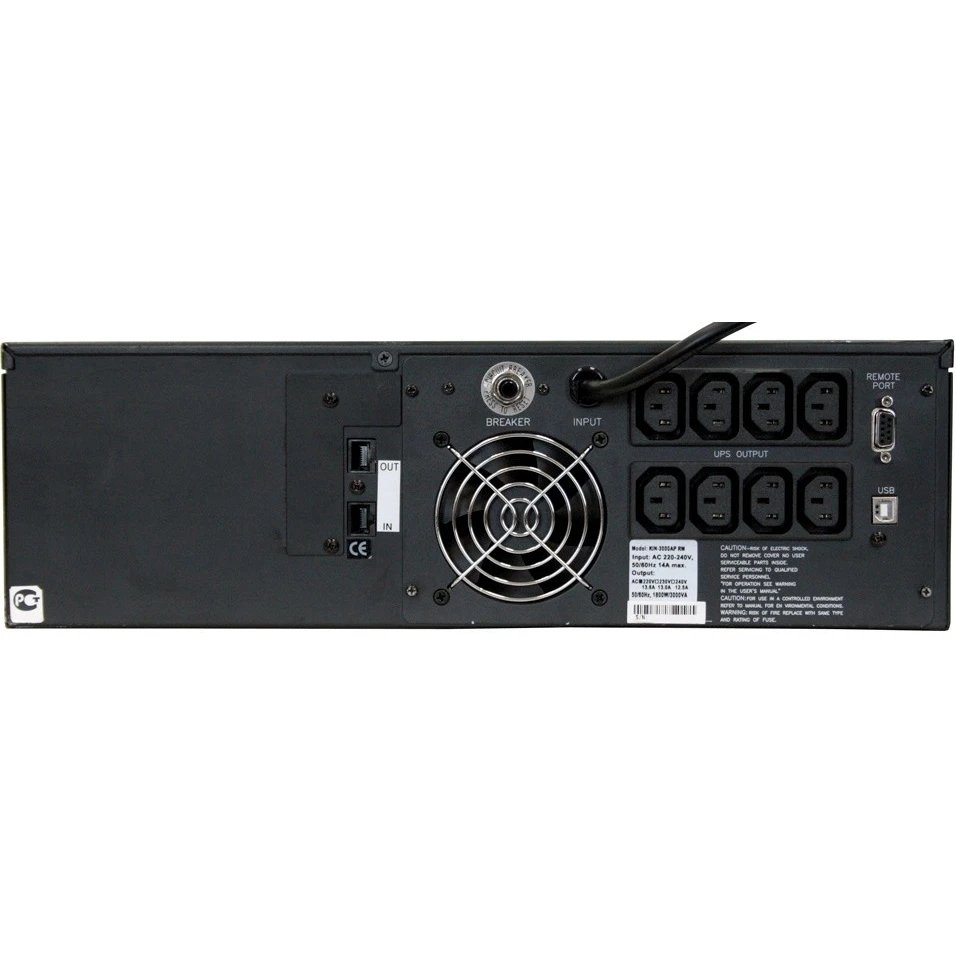 ИБП Powercom King KIN-2200AP RM LCD (3U) (1152608) - KIN-2200AP-RM-3U-LCD - фото 2