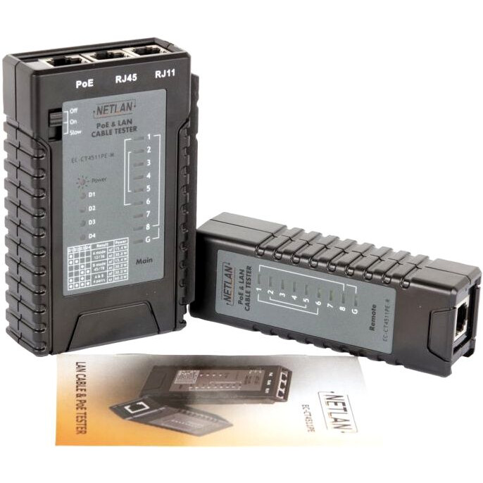 Тестер витой пары NETLAN EC-CT4511PE - фото 3
