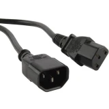 Кабель питания C13 - C14, 0.5м, Hyperline PWC-IEC13-IEC14-0.5-BK