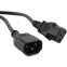 Кабель питания C13 - C14, 0.5м, Hyperline PWC-IEC13-IEC14-0.5-BK