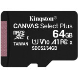 Карта памяти 64Gb MicroSD Kingston Canvas Select Plus (SDCS2/64GBSP)