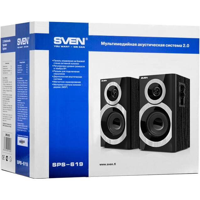 Колонки Sven SPS-619 Black - SV-011277 - фото 5