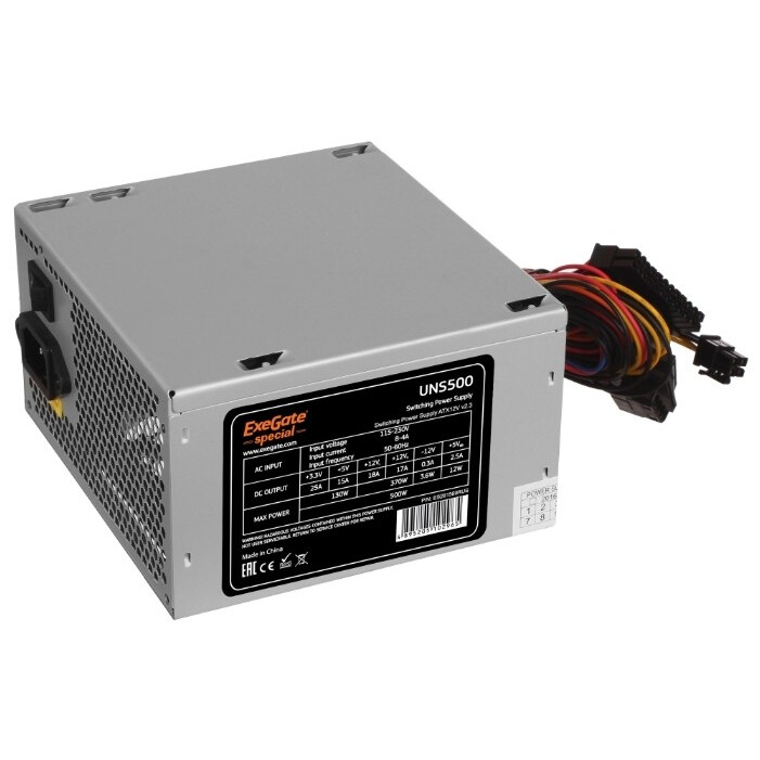 Блок питания 500W ExeGate UNS500 (ES261569RUS-S) - фото 2