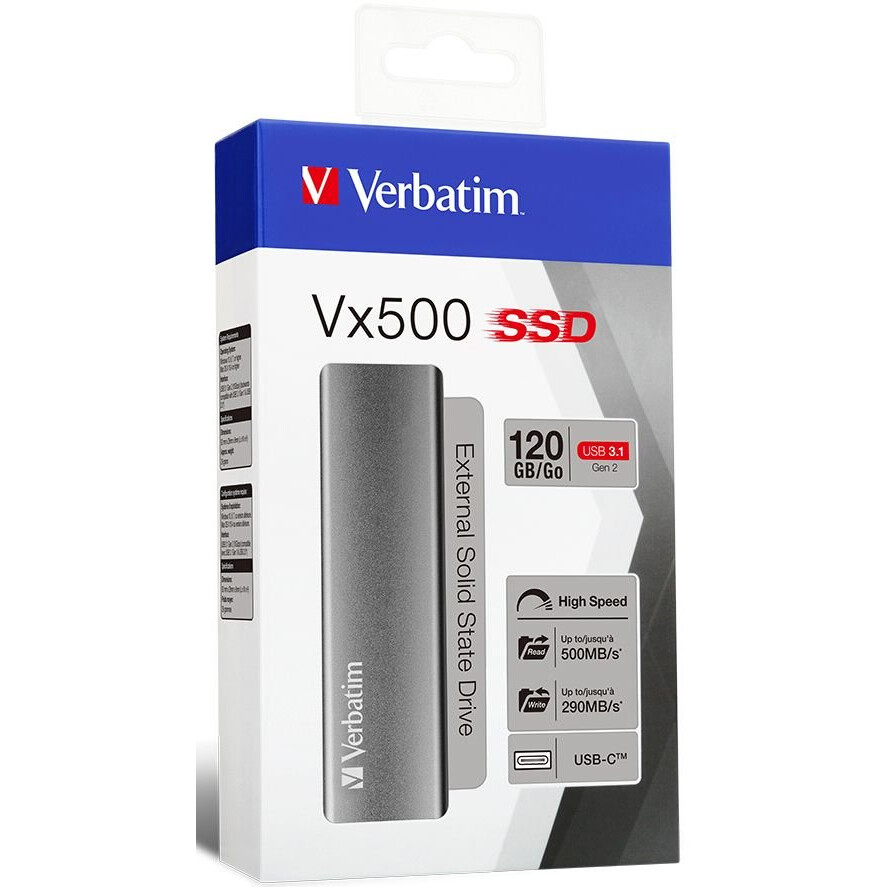 Внешний накопитель SSD 120Gb Verbatim Vx500 (47441) - фото 3