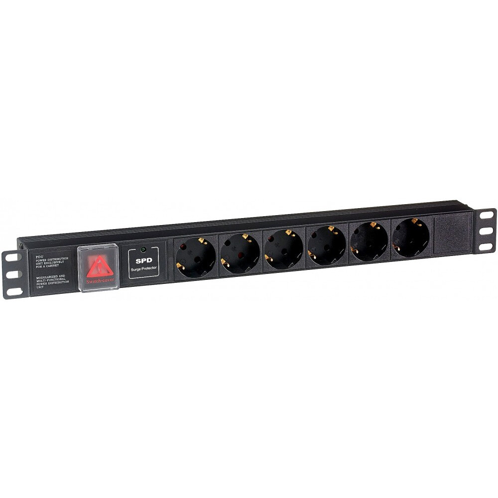 Блок розеток ExeGate PDU-19H607 Al-6S-C14-SW-SPD1