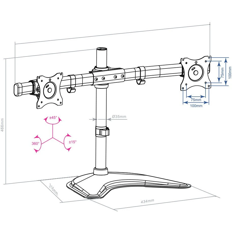 Кронштейн ARM MEDIA LCD-T52 Black - фото 2