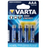 Батарейка Varta High Energy / Longlife Power (AAA, 4 шт) (04903121414)