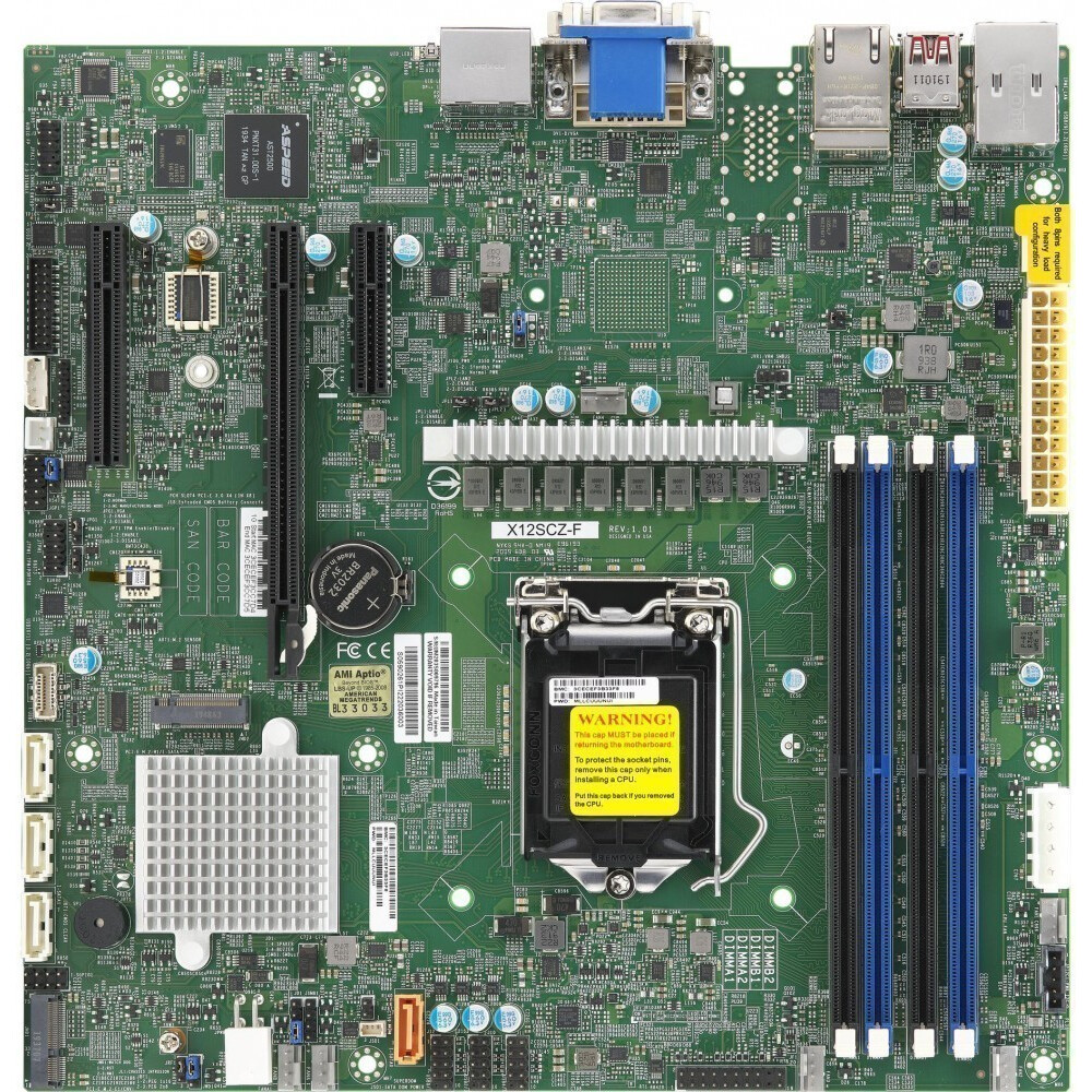 Серверная материнская плата SuperMicro X12SCZ-F-O