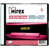 Диск DVD+RW Mirex 4.7Gb 4x Slim Case (1шт) (202608)
