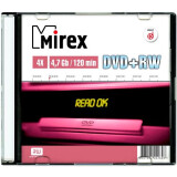 Диск DVD+RW Mirex 4.7Gb 4x Slim Case (1 шт.) (202608)