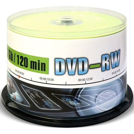 Диск DVD-RW Mirex 4.7GB 4x Cake Box (50 шт.) (207221)