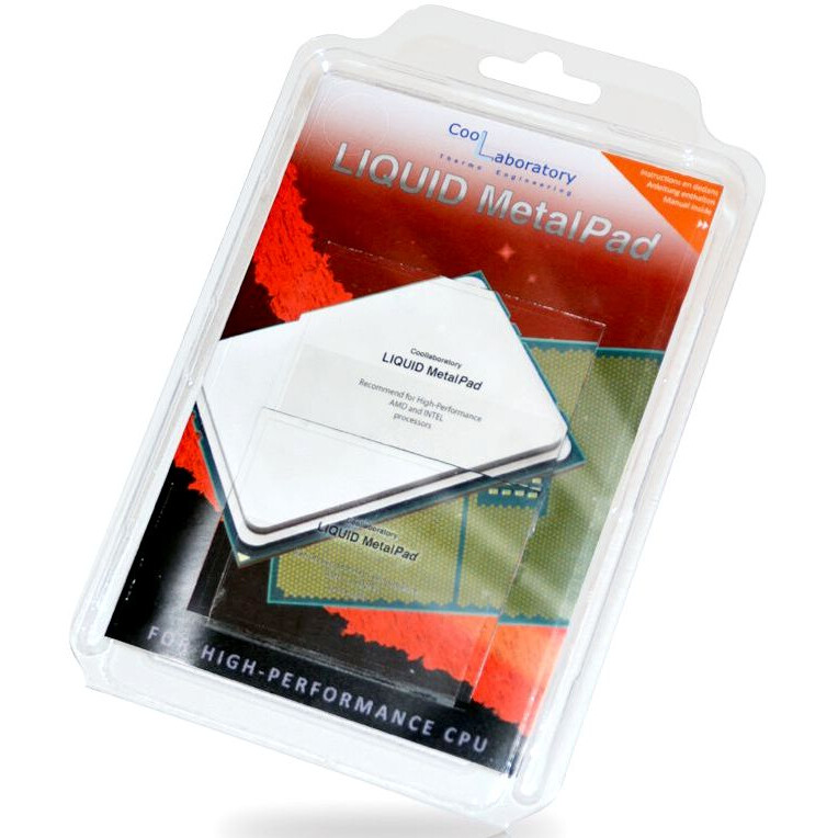 Термопрокладка Coollaboratory Liquid MetalPad High Performance 1xCPU