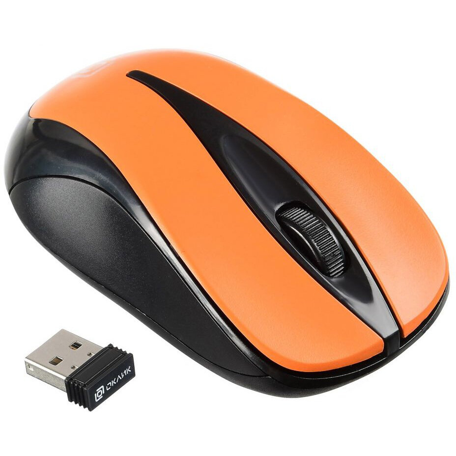 Мышь Oklick 675MW Black/Orange - фото 2