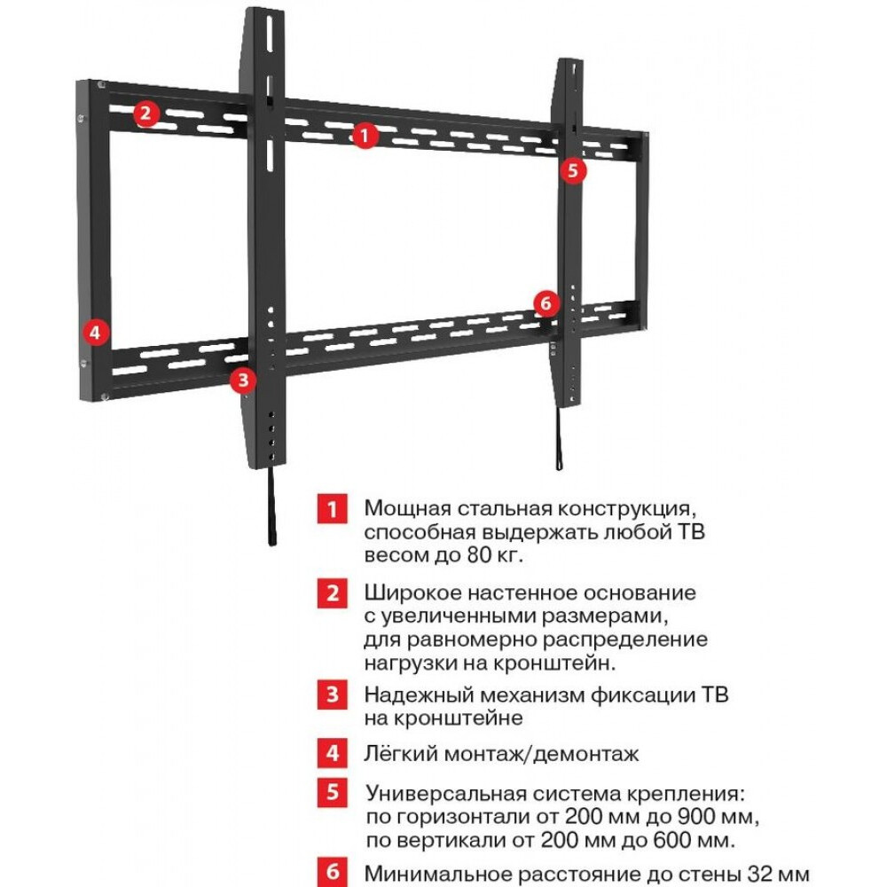 Кронштейн ARM MEDIA PT-100 Black - фото 3