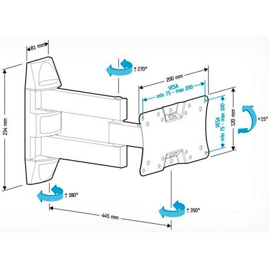 Кронштейн Holder LCDS-5065 Black - фото 2