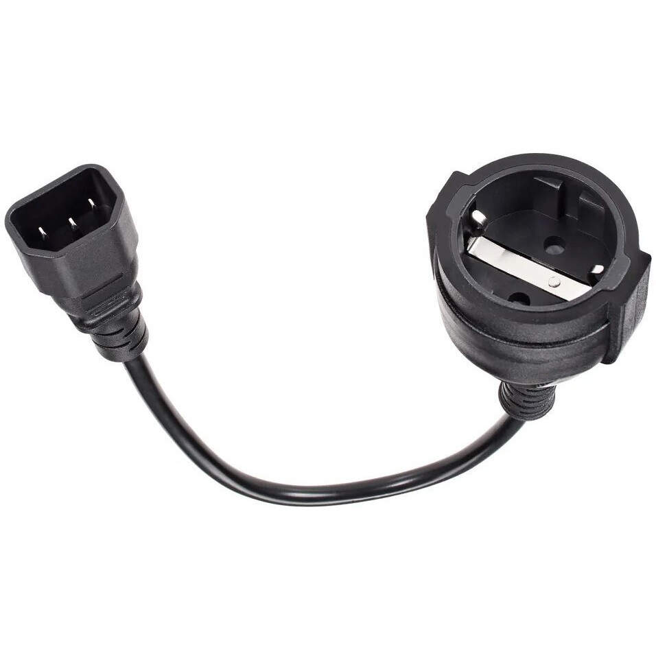 Переходник питания Schuko - C14, 0.15м, Telecom TE002-CU0.75-0.15M