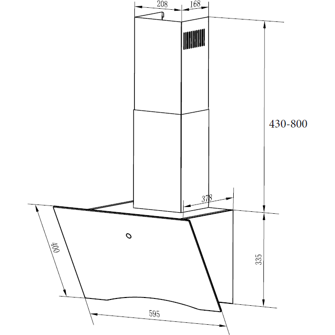Вытяжка Weissgauff Assy 60 TC BL - 420859 - фото 6