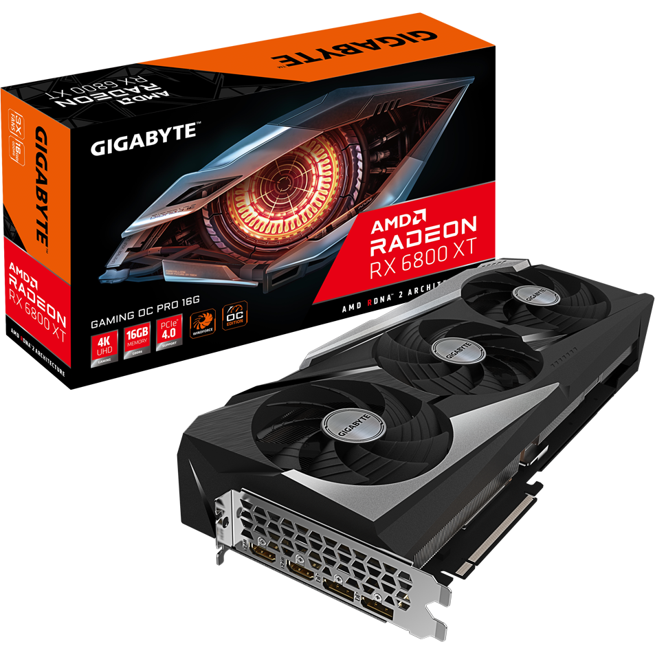 Видеокарта AMD Radeon RX 6800 XT Gigabyte 16GB (GV-R68XTGAMINGOCPRO-16GD) - фото 8