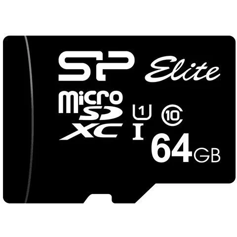 Карта памяти 64Gb MicroSD Silicon Power Elite (SP064GBSTXBV1V20)