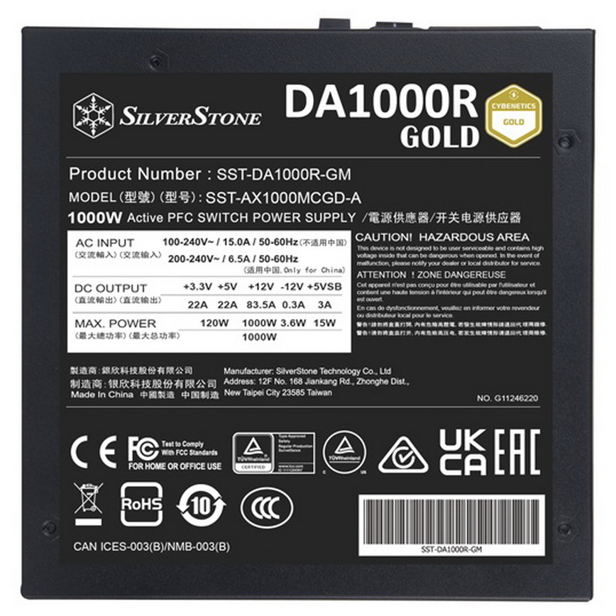 Блок питания 1000W Silverstone SST-DA1000R-GM - фото 4