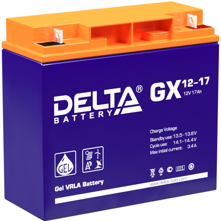 Аккумуляторная батарея Delta GX 12-17