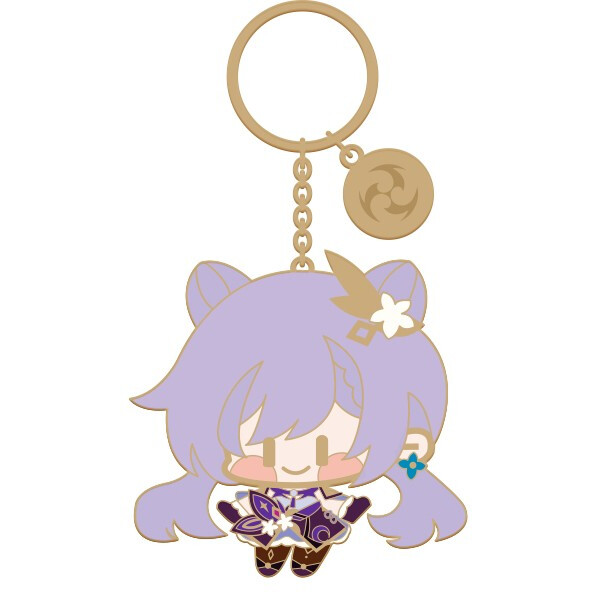 Брелок miHoYo Genshin Impact Chibi Character Metal Keychain Keqing - 6974096530403