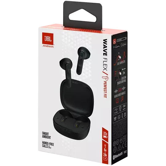 Гарнитура JBL Wave Flex TWS Black - JBLWFLEXBLK - фото 9