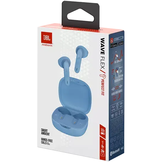 Гарнитура JBL Wave Flex TWS Blue - JBLWFLEXBLU - фото 10