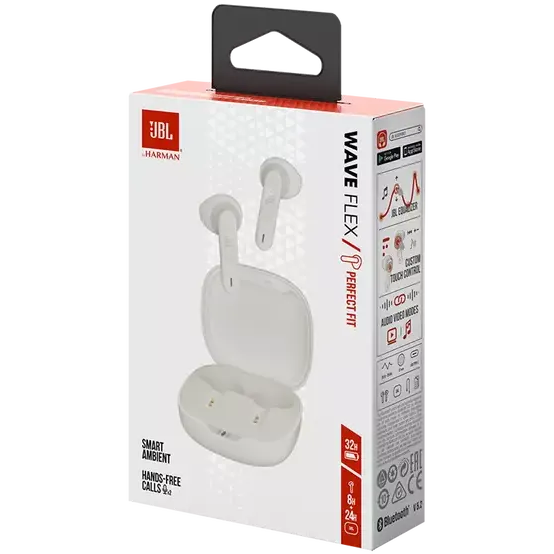 Гарнитура JBL Wave Flex TWS White - JBLWFLEXWHT - фото 9