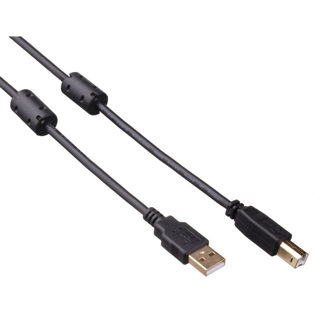 Кабель USB A (M) - USB B (M), 2м, ExeGate EX-CCF-USB2-AMBM-2.0