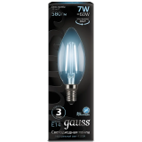 Филаментная лампочка Gauss Filament Candle 4100K (7 Вт, E14) 10 шт. (103801207)