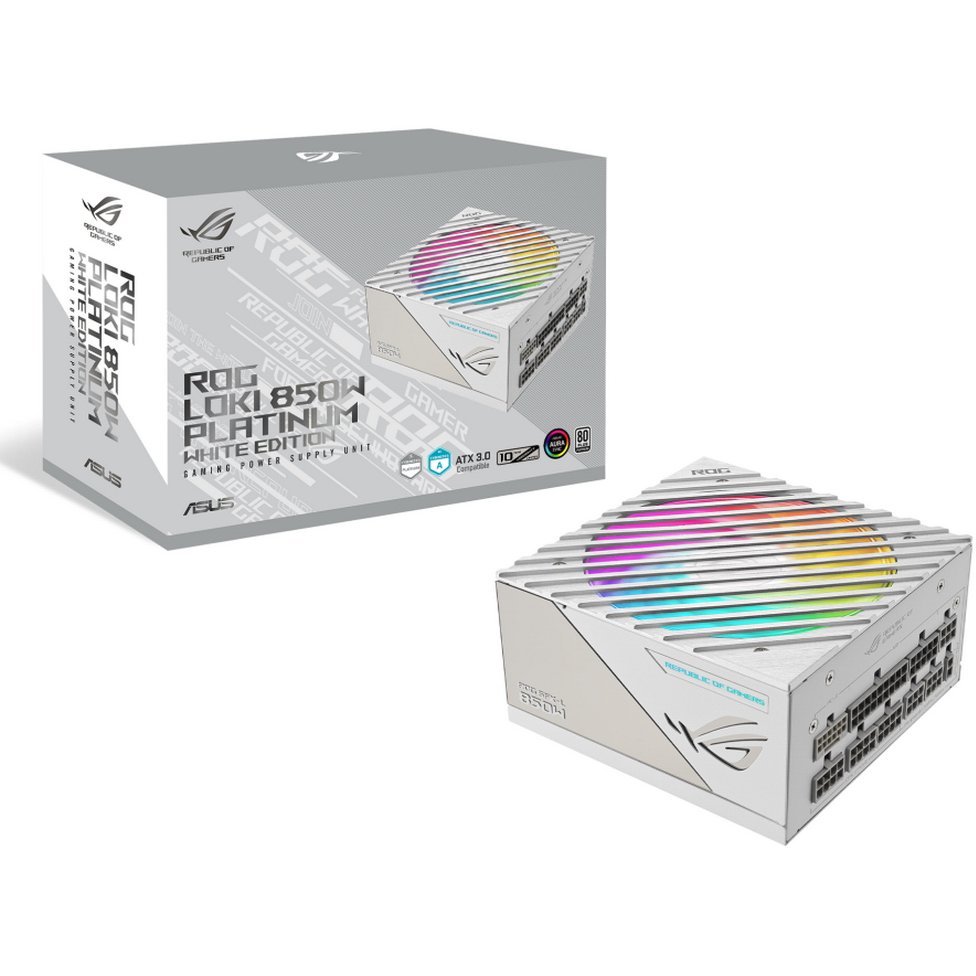 Блок питания 850W ASUS ROG LOKI Platinum White (ROG-LOKI-850P-WHITE-SFXL-GAMING) - 90YE00N2-B0NA00 - фото 6