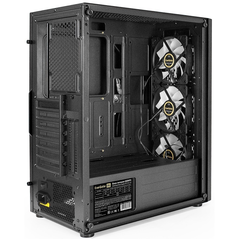 Корпус ExeGate EVO-9205 RGB 500W Black - EX294974RUS - фото 2